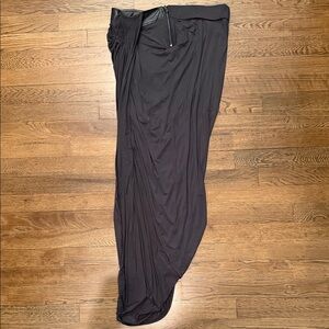 Black Maxi Skirt with Side Zipper